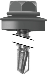 Саморез кровельный Daxmer 4,8х35 RAL 7043 (250) сверло №1 изображение, анонсные картинки товара