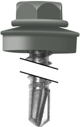 Саморез по металлу Daxmer 4,8х19 RAL 7010 (250) сверло №2 изображение, анонсные картинки товара