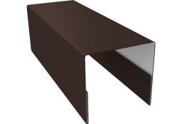 Планка П-образная заборная 20 0,5 Satin Matt RAL 8017 шоколад (2м) изображение, анонсные картинки товара