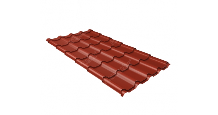 Профиль волновой ''Камея'' (''Kamea'') 0,45 PE RAL 3009 оксидно-красный изображение, анонсные картинки товара