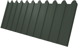 Профнастил С8A v02 фигурный Grand Line 0,5 Satin Matt TX RAL 6020 хромовая зелень изображение, анонсные картинки товара