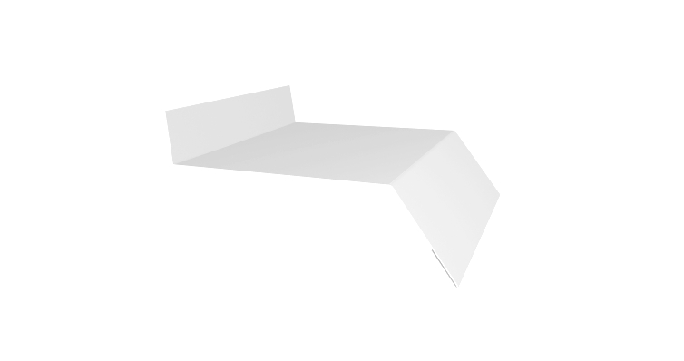 Отлив простой 200 0,45 PE с пленкой RAL 9003 сигнальный белый изображение, анонсные картинки товара