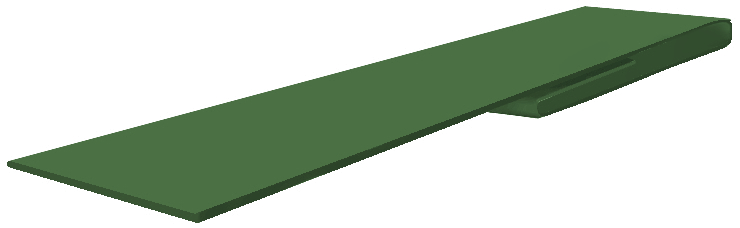 Планка финишная 46х25 0,45 PE с пленкой RAL 6002 лиственно-зеленый (2м) изображение, анонсные картинки товара