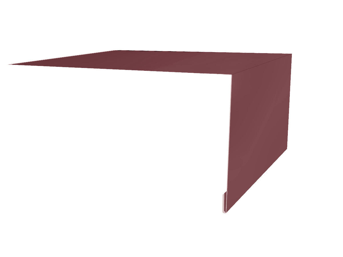 Планка околооконная простая 200х75 0,45 Drap RAL 3005 красное вино (2м) изображение, анонсные картинки товара