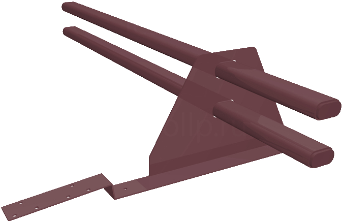 Снегозадержатель трубчатый для композитной черепицы RAL 3005 (1м) изображение, анонсные картинки товара