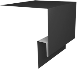 Планка околооконная сложная Кликфальц Pro 0,5 Rooftop Matte RAL 9005 черный изображение, анонсные картинки товара