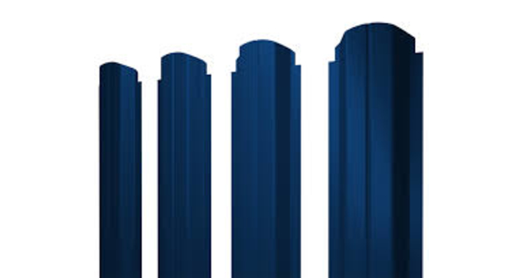 Штакетник П-образный А фигурный 0,45 PE RAL 5005 сигнальный синий изображение, анонсные картинки товара