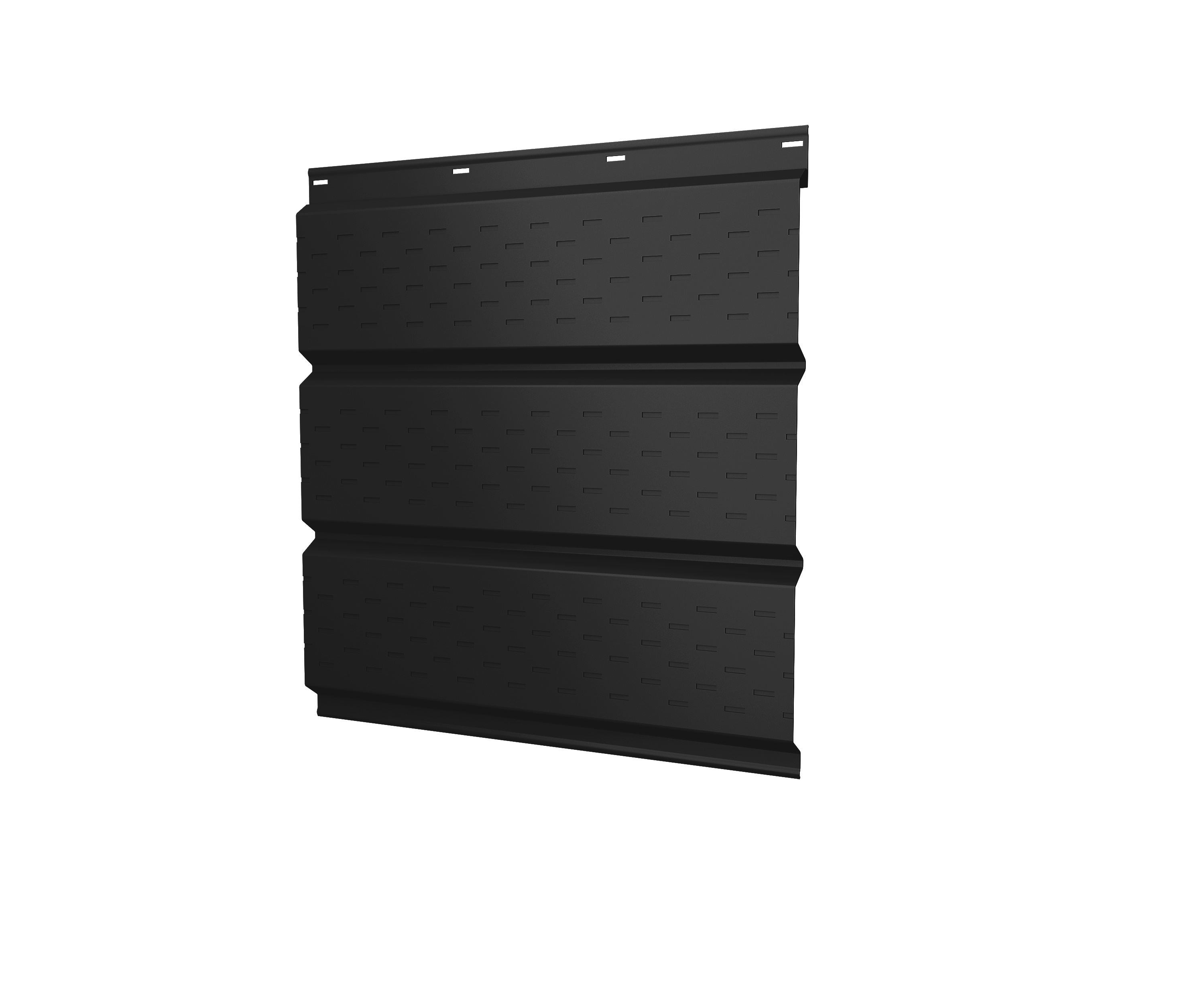 Софит металлический полная перфорация 0,5 Drap TX с пленкой RAL 9005 черный изображение, анонсные картинки товара