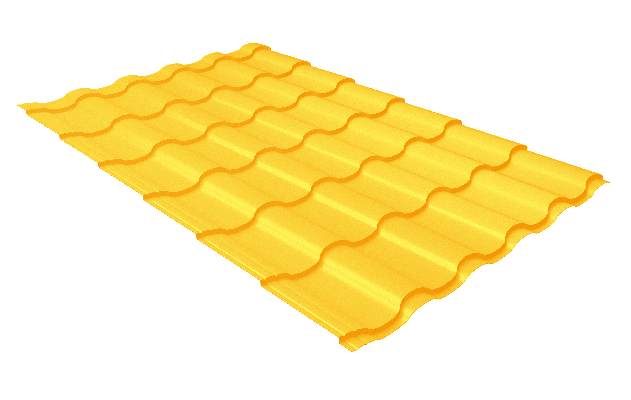 Профиль волновой ''Кредо'' (''Kredo'') 0,45 PE RAL 1018 цинково-желтый изображение, анонсные картинки товара