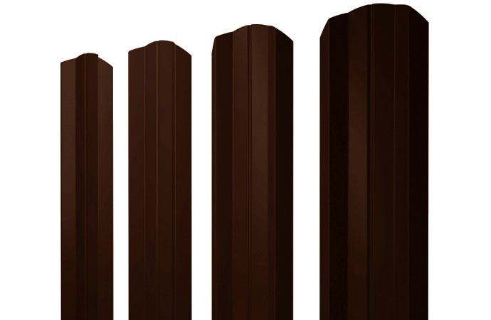 Штакетник М-образный А фигурный 0,45 Print Elite Choco Wood TwinColor изображение, анонсные картинки товара