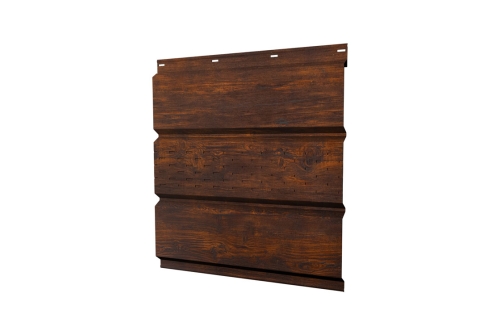 Софит металлический центральная перфорация 0,45 Print Elite с пленкой Chestnut Wood TwinColor изображение, анонсные картинки товара