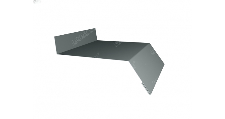 Отлив простой 100 0,5 Satin с пленкой RAL 7005 мышино-серый изображение, анонсные картинки товара