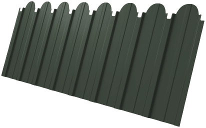 Профнастил C10A фигурный 0,5 Satin Matt TX RAL 6020 хромовая зелень изображение, анонсные картинки товара