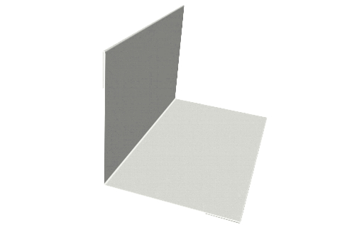 Угол внутренний 40х40 0,45 PE с пленкой RAL 9003 сигнальный белый изображение, анонсные картинки товара