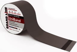 Герметизирующая лента Grand Line UniBand самоклеящаяся RAL 8017 коричневая 3м*10см изображение, анонсные картинки товара