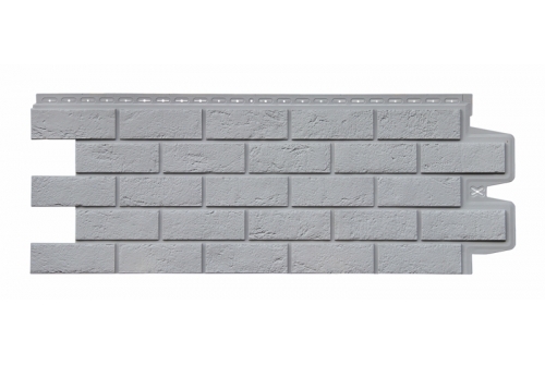 Фасадная панель Grand Line Состаренный кирпич Classic серый изображение, анонсные картинки товара