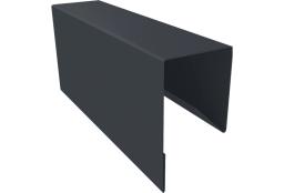 Планка П-образная заборная 17 0,5 Velur X RAL 7024 мокрый асфальт (2м) изображение, анонсные картинки товара