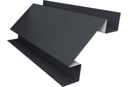 Планка угла внутреннего сложного Экобрус Grand Line 0,5 GreenCoat Pural BT, matt RR 23 темно-серый (RAL 7024 мокрый асфальт) (2м) изображение, анонсные картинки товара