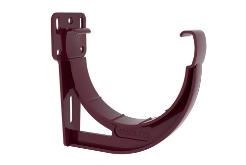 Кронштейн желоба ПВХ Grand Line 135мм металл бордо (RAL 3005) ШК изображение, анонсные картинки товара
