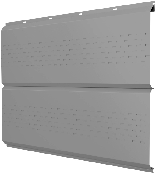 Софит металлический полная перфорация 0,45 Drap TX с пленкой RAL 7004 сигнальный серый изображение, анонсные картинки товара