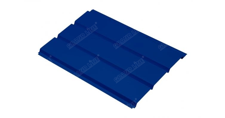 Софит металлический без перфорации 0,5 Satin с пленкой RAL 5005 сигнальный синий изображение, анонсные картинки товара