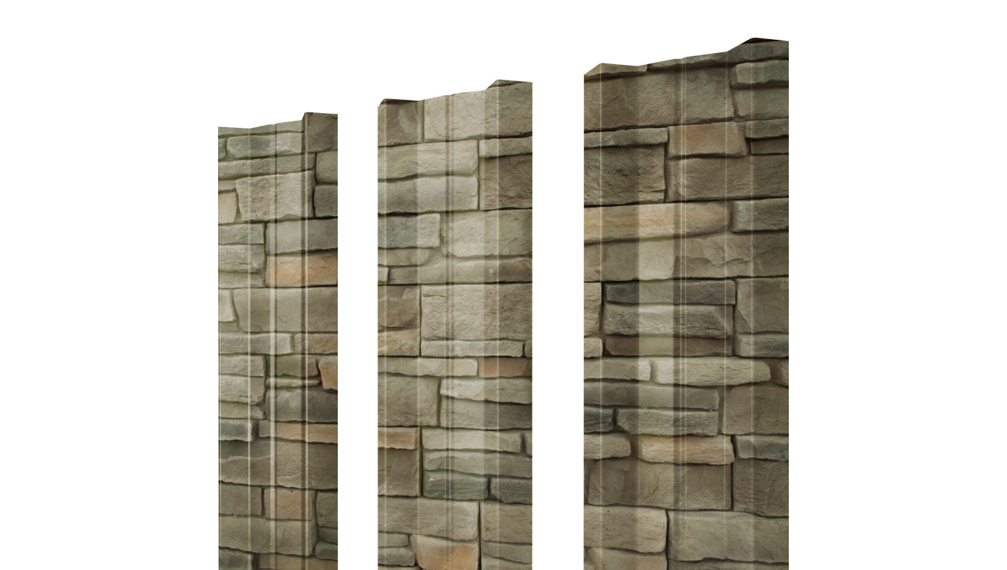 Штакетник М-образный А с прямым резом 0,45 Print Elite Fine Stone TwinColor изображение, анонсные картинки товара