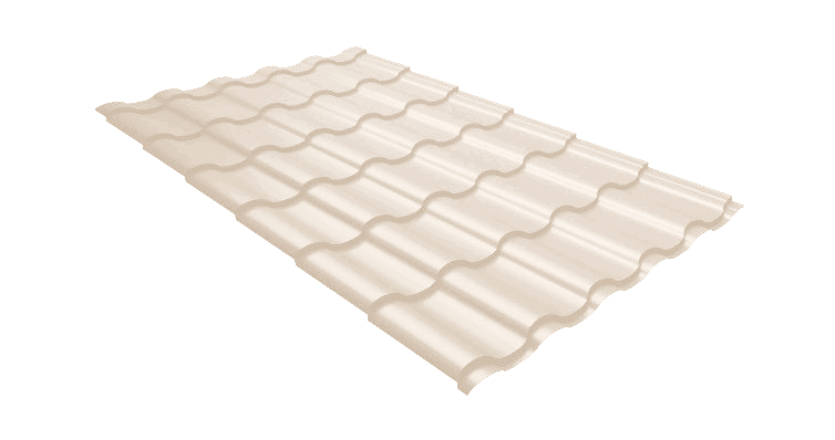 Металлочерепица кредо 0,45 PE RAL 1015 светлая слоновая кость изображение, анонсные картинки товара