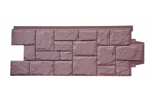 Фасадная панель Grand Line Крупный камень Classic земля изображение, анонсные картинки товара