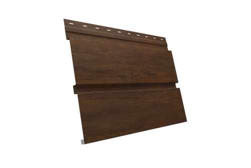 Софит металлический Квадро Брус без перфорации 0,45 Print Elite с пленкой Chestnut Wood TwinColor изображение, анонсные картинки товара