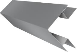 Планка угла внешнего сложного Экобрус Grand Line 0,45 Drap RAL 7004 сигнальный серый (3м) изображение, анонсные картинки товара