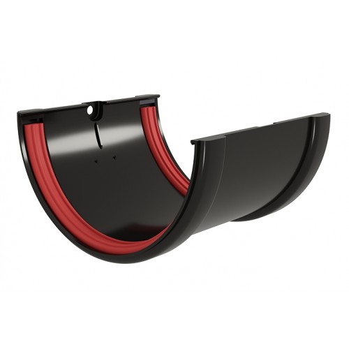 Соединитель желобов Классика 120 ПВХ GL черный (RAL 9005) изображение, анонсные картинки товара