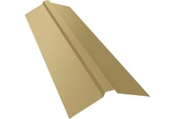 Планка конька прямоугольного 115х30х115 0,45 PE с пленкой RAL 1014 слоновая кость (2м) изображение, анонсные картинки товара