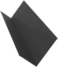 Планка примыкания 115х115 Фартук S4 пристенный уголовой 0,5 Satin с пленкой RAL 9005 черный (2м) изображение, анонсные картинки товара