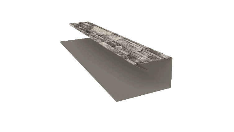 Планка П-образная БХ new 0,45 Print Elite Fine Stone TwinColor (2м) изображение, анонсные картинки товара