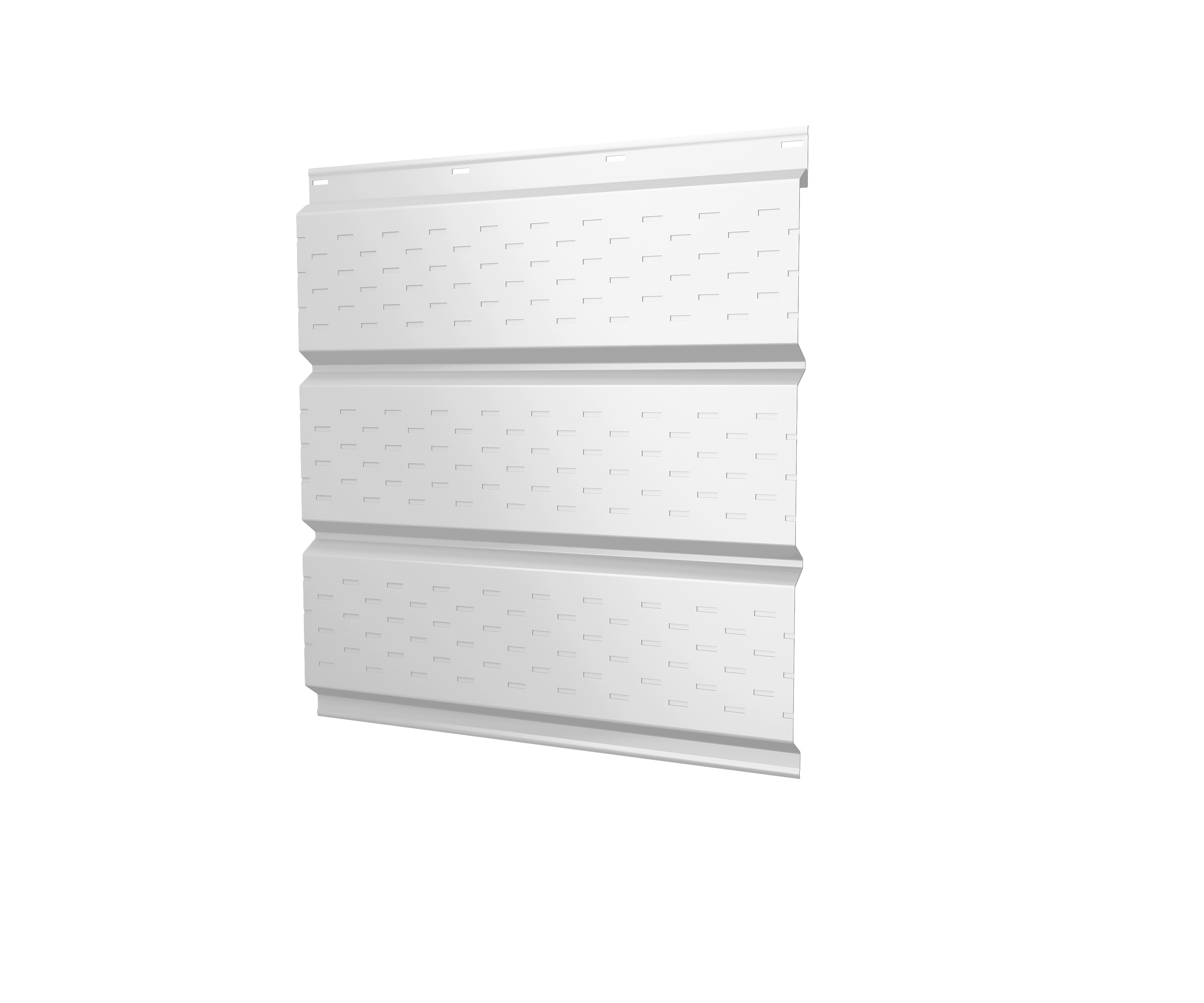 Софит металлический полная перфорация 0,45 Drap с пленкой RAL 9003 сигнальный белый изображение, анонсные картинки товара