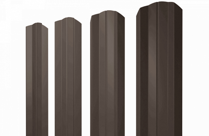 Штакетник М-образный А фигурный 0,4 PE-Double RAL 8017 шоколад изображение, анонсные картинки товара