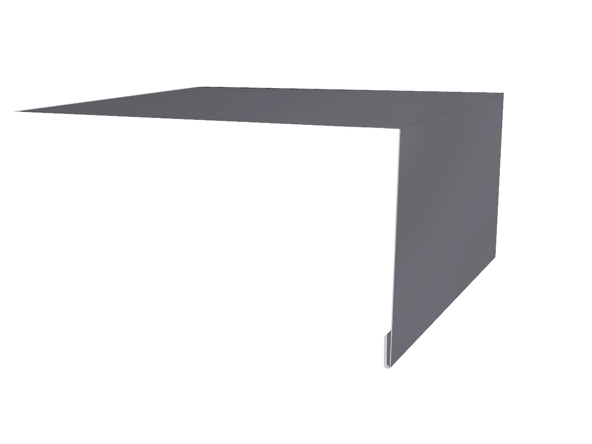 Планка околооконная простая 200х75 0,5 Satin Matt RAL 7024 мокрый асфальт (2м) изображение, анонсные картинки товара