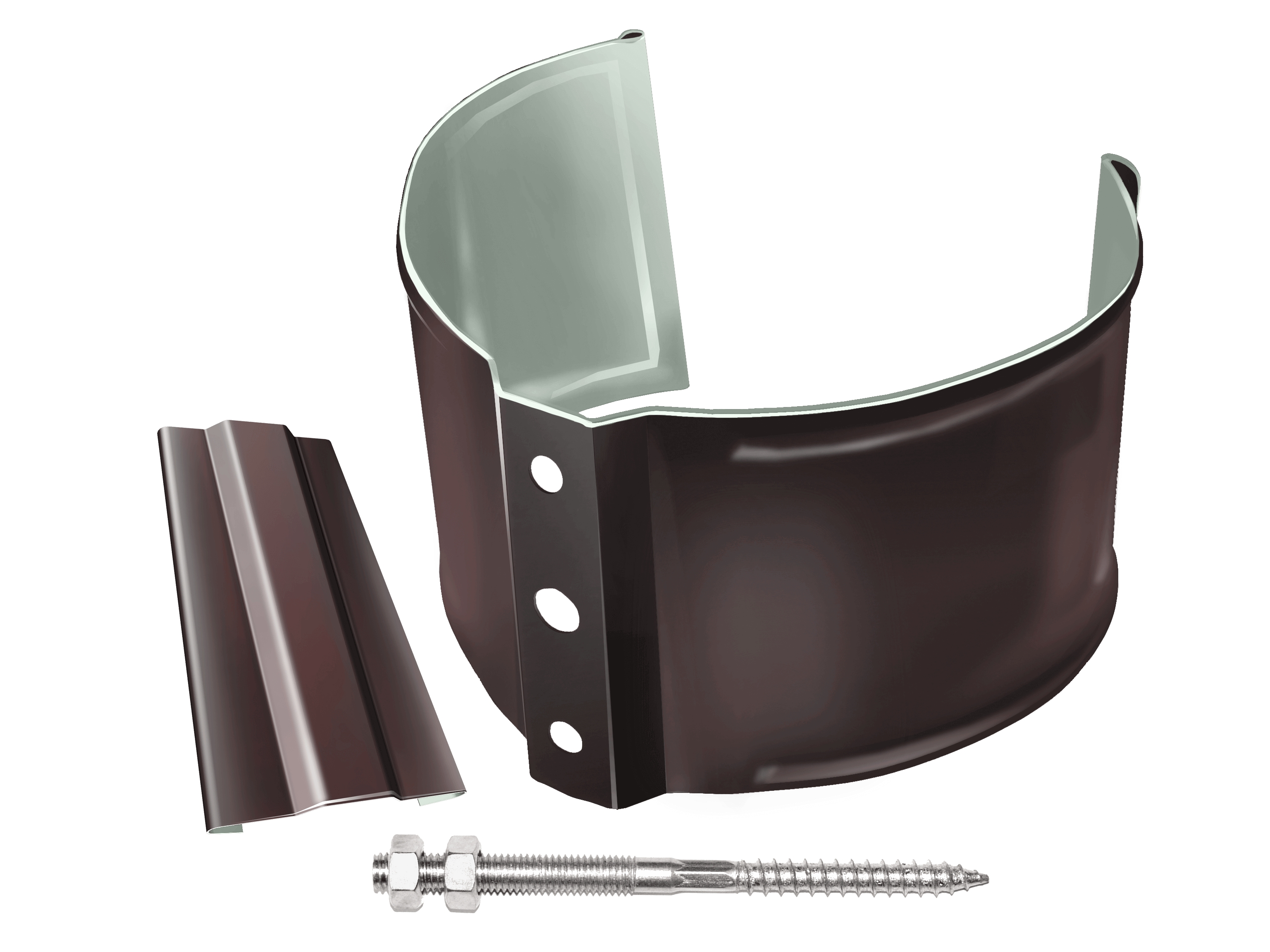 Кронштейн трубы на кирпич Optima 90мм RR 32 темно-коричневый изображение, анонсные картинки товара