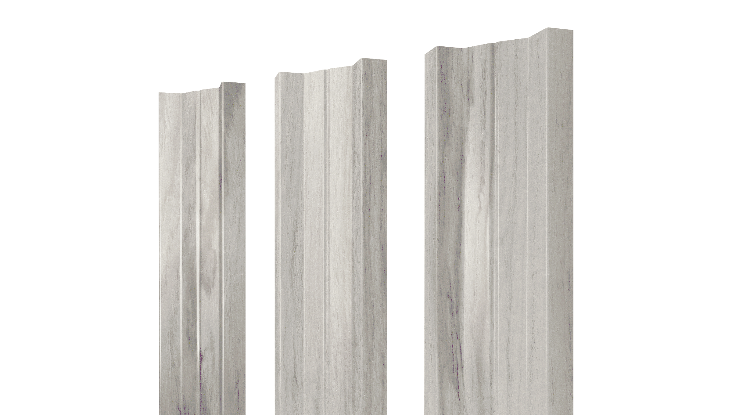 Штакетник М-образный А с прямым резом 0,45 Print Elite Snow Wood TwinColor изображение, анонсные картинки товара