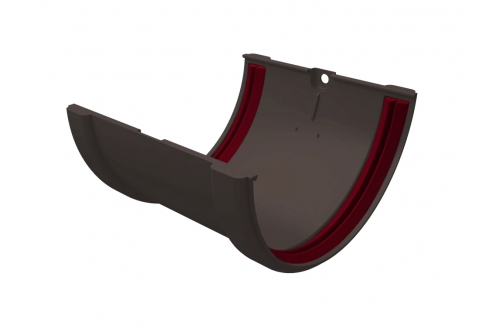 Соединитель желобов Классика 120 ПВХ Grand Line графит (RAL 7024) изображение, анонсные картинки товара