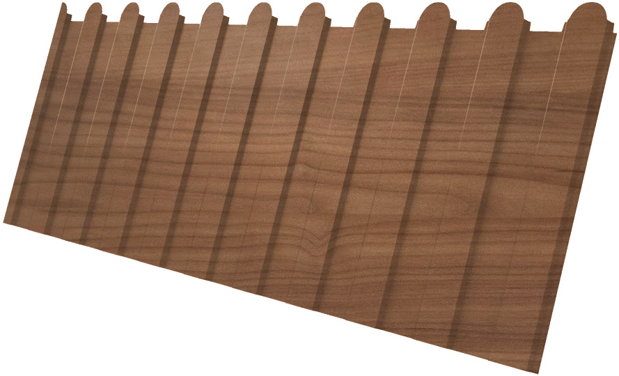 Профнастил С8A v02 фигурный Grand Line 0,45 Print Elite Honey Wood TwinColor изображение, анонсные картинки товара