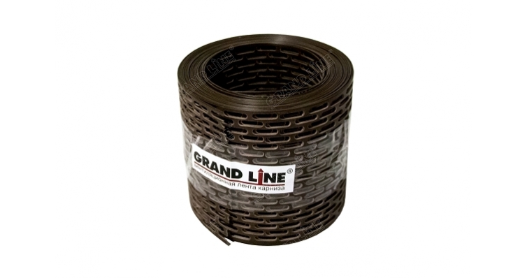 Лента вентиляционная карнизная GRAND LINE коричневая 100х5000 изображение, анонсные картинки товара
