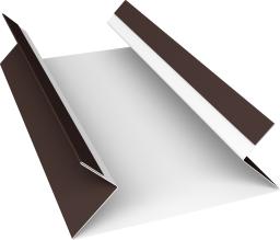Планка угла внутреннего составная верхняя 0,5 Satin с пленкой RAL 8017 шоколад (3м) изображение, анонсные картинки товара