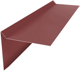 Планка ветровая для мягкой кровли 100х20х70 0,45 PE с пленкой RAL 3011 коричнево-красный (2,5м) изображение, анонсные картинки товара