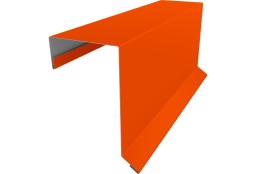 Планка торцевая кровельная фальц 65х97 0,45 PE с пленкой RAL 2004 оранжевый (3м) изображение, анонсные картинки товара