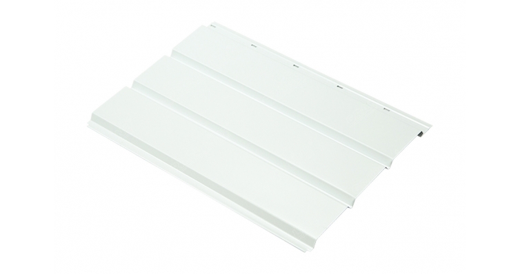 Софит металлический без перфорации 0,5 Satin с пленкой RAL 9003 сигнальный белый изображение, анонсные картинки товара