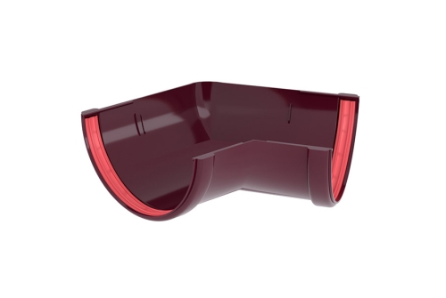 Угол желоба 135 град. универсальный ПВХ Grand Line бордо (RAL 3005) изображение, анонсные картинки товара