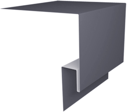 Планка околооконная сложная Кликфальц Pro 0,5 Atlas X с пленкой RAL 7024 мокрый асфальт (2м) изображение, анонсные картинки товара