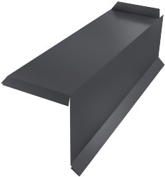 Планка торцевая сегментная 20мм Правая 0,5 Drap TX RAL 7024 мокрый асфальт изображение, анонсные картинки товара