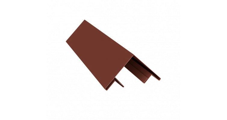 Планка угла внешнего составная верхняя 0,45 PE с пленкой RAL 3009 оксидно-красный (3м) изображение, анонсные картинки товара